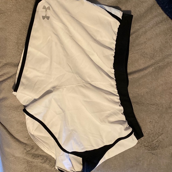 womens white under armour running shorts - Picture 1 of 3